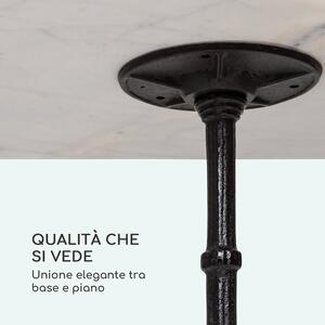 Blumfeldt Patras Onyx - Tavolino da bistro con marmo art-nouveau, 60 x 60 cm, altezza: 72 cm, tre gambe di appoggio