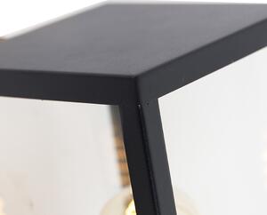 Applique esterno moderno rettangolare nero vetro - ROTTERDAM