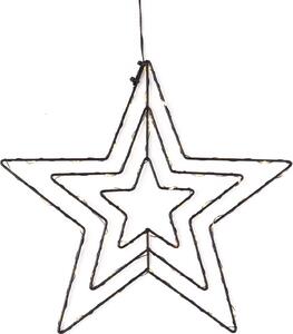 LED decorazione finestra di Natale stella lucciola nero bianco caldo per 3 x batteria AA