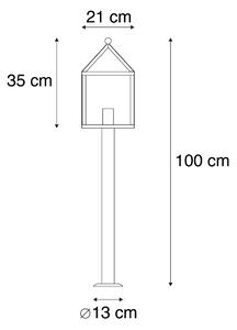 Lampione da esterno nero 100 cm - AMSTERDAM