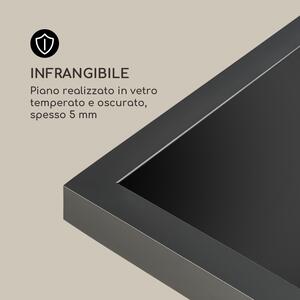 Blumfeldt Pamplona Extension Tavolo da Giardino 180 x 83 cm Alluminio Vetro grigio scuro