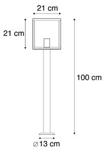 Lampione esterno moderno nero 100 cm - ROTTERDAM