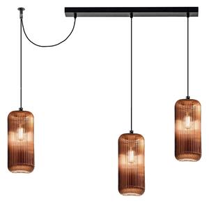 Sospensione vetro colorato gea luce raika br3 e27 led lampada soffitto decentramento moderna - Gea Luce