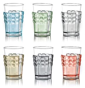 Guzzini Portabicchieri da tavola per bicchieri di plastica Set 6pz Tiffany PMMA,Plastica Multicolore
