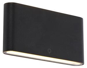 Applique esterno moderna nera 17,5 cm LED IP65 - BATT