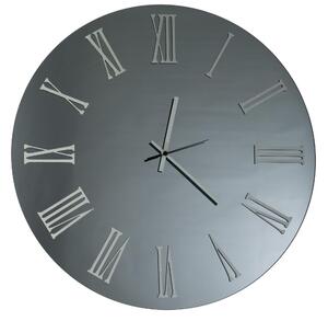 Orologio Da Muro 45 cm Struttura, � uno specchio Nero Fume' SIRIO SMALL Diametro 45 cm lancette in metallo numeri colore Argento a rilievo , l'orologio specchio