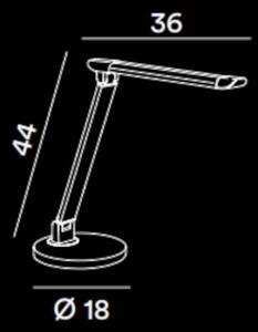 Abat-jour moderna hal 6026 b led touch alluminio plastica - Perenz