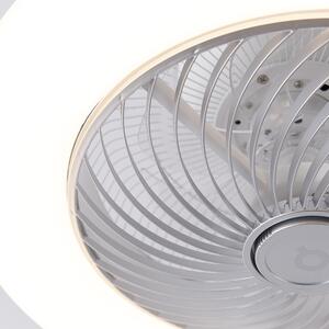 Ventilatore da soffitto design argento dimmerabile - CLIMA
