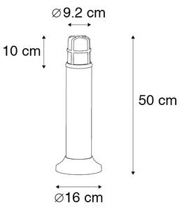 Lampioncino esterno moderna ottone IP54 50 cm - KIKI