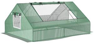 Outsunny Serra da Giardino con Porte Avvolgibili e Finestre a rete in Acciaio, con Rivestimento in PE, 180x140x80cm, Verde | Aosom Italy