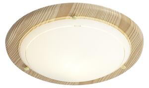 Plafoniera classica naturale con vetro bianco - Mesiac