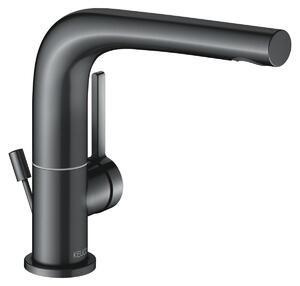 Miscelatore monocomando Keuco per lavabo 150 EDITION 400 Bocca girevole +/- 45° con scarico a scomparsa 1 1/4" cromo nero spazzolato 51505130000