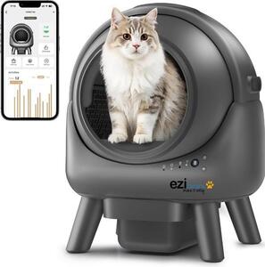Lettiera robotica autopulente 50l 55db grigia E.ziclean CATBOTK6I