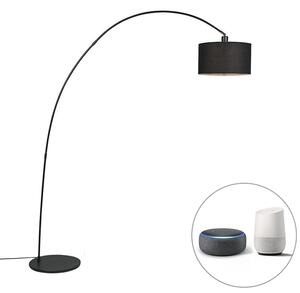 Lampada ad arco moderna nera con lampadine smart A60 Wifi - VINOSSA
