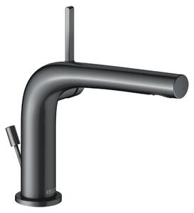 Miscelatore monocomando Keuco per lavabo 120 EDITION 400 con scarico a scomparsa 1 1/4" nero cromato spazzolato 51504130002