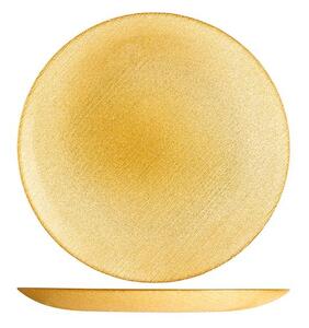 Set 6 sottopiatti Charme Gold in vetro glitter oro cm 32