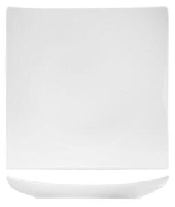 Piatto quadro coupe in porcellana bianca 40 cm