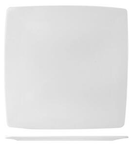 Set 3 piatti quadri Lastra in porcellana bianca 27 cm