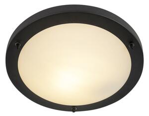 Lampada da soffitto intelligente nera 31 cm incl. WiFi A60 IP44 - Yuma