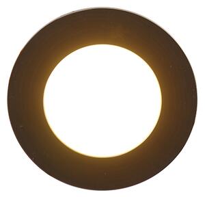Set di 6 faretti da incasso moderni neri con LED dimmerabile a 3 livelli IP65 - Blanca