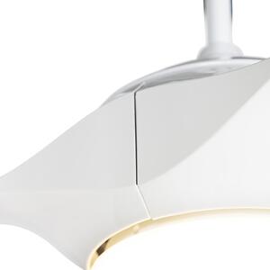 Ventilatore da soffitto bianco con LED con telecomando - Marin 56