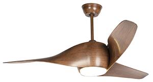 Ventilatore da soffitto in legno incl. LED con telecomando - Sirocco 50