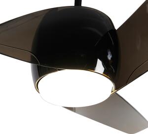 Ventilatore da soffitto nero con telecomando incluso LED - Sirocco 50