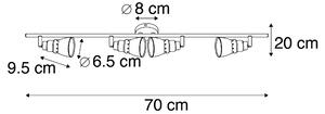 Plafoniera marrone ossido orientabile - CONEY 4