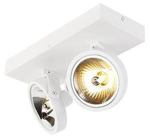 Faretto di design bianco orientabile 2 luci - Go