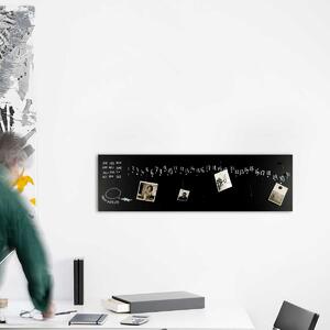 Design Object Lavagna magnetica con calendario con magneti inclusi per foto e appunti "KROK 2" Metallo Nero