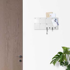 Design Object Appendichiavi da parete con planner settimanale lavagna magnetica e calendario Metallo Grigio Chiaro