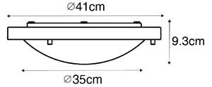 Plafoniera moderna bianca 41 cm IP44 - Yuma