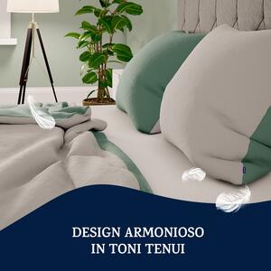 Sleepwise Soft Wonder-Edition, biancheria da letto, 135x200 cm, grigio verde/grigio chiaro