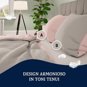 Sleepwise Soft Wonder-Edition, biancheria da letto, 135x200 cm, grigio chiaro/rosa