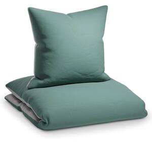 Sleepwise Soft Wonder-Edition, biancheria da letto, 135x200 cm, grigio verde/grigio chiaro