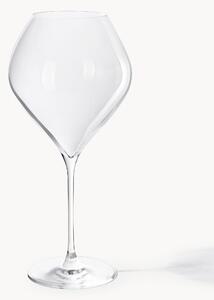 Set di 4 bicchieri da vino rosso in cristallo Silvio