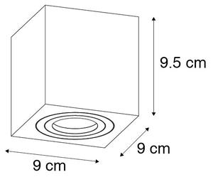 Faretto bagno moderno quadrato nero IP44 - CAPA