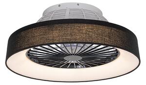 Ventilatore da soffitto nero con LED con telecomando - Emily