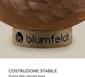 Blumfeldt Savage - Braciere con griglia, O: 60,5 cm, acciaio, incl. copertura di protezione dalle intemperie, ruggine