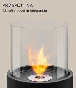 Blumfeldt Fiamme Tamburo - Camino a etanolo, bruciatore in acciaio inox, 0,8 litri, durata di combustione di 4-5 h