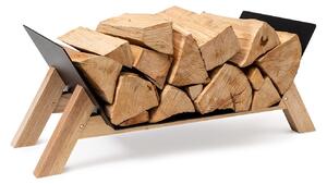 Blumfeldt Firebowl Langdon Wood Black, legnaia, 68x38x34 cm, acciaio e legno