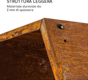 Blumfeldt Firebowl Hexawood Rust, legnaia, esagonale, 50,2x58x32cm