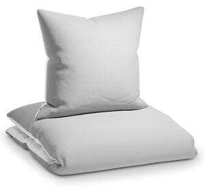 Sleepwise Soft Wonder-Edition, biancheria da letto, 135x200 cm, grigio chiaro/bianco