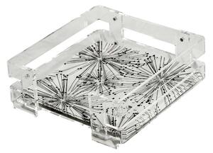 Vesta Portatovaglioli medio in plexiglass dallo stile moderno Minerva Plexiglass Trasparente Portatovaglioli da Tavolo