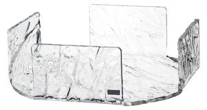 Vesta Portapiatti orizzontale in plexiglass moderno per piatti di plastica o carta Like Water Plexiglass Ghiaccio