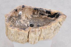Lavandino da appoggio in legno pietrificato - 50251