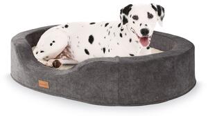 Brunolie Lotte, lettino e cuscino per cani, lavabile, ortopedico, antiscivolo, memory foam traspirante, taglia L (100 x 20 x 80 cm)