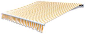 Tendone Parasole in Tela Arancione e Bianco 350x250 cm