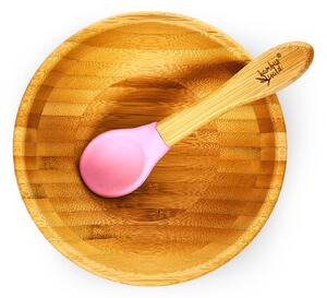Klarstein Servizio da tavola per bambini con ciotola di bambu e cucchiaio 400 ml incl. ventosa O: 13,7 cm