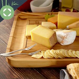 Klarstein Tagliere XXL per formaggio con cassetto per utensili 34 x 4,5 x 34 cm (LXAxP) Utensili speciali per formaggi di facile cura